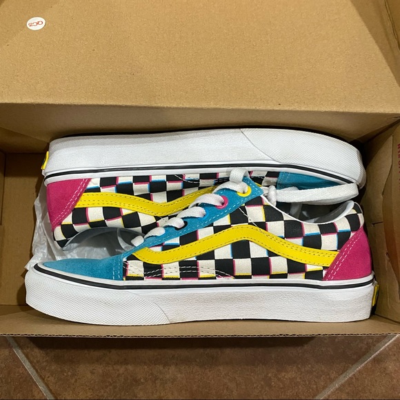 Vans CMYK Checkered Old Skool Vans - Picture 2 of 10